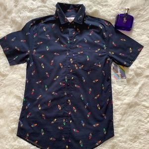 MENS  BUTTON  DOWN  ICE CREAM SHIRT